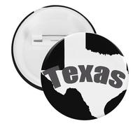 Map of Texas Round Lapel Pin Badges Backpack Pins Brooch for Hats Clothing Decorations 5PCS