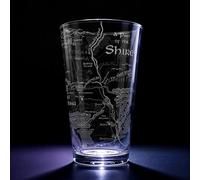 MAP OF THE SHIRE Engraved 16oz Pint Glass | Inspired by Tolkien One Ring and Middle Earth | Great Christmas Gift Idea | Unique Elvish Fantasy Wizard Fantasy Decor!