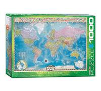 Map Of The World (with Flags) 1000pc jigsaw puzzle by Eurographics 68cm x 49cm