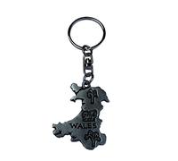 Map of Wales Keyring - 3D - Handcrafted from Pewter in the UK - KR1001