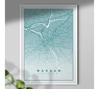 Map of Warsaw Print - Map Wall Art | Travel Poster | Poland Print Only A4
