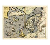 Map Ortelius 1601 North Europe Scandinavia British Isles Large Wall Art Poster Print Thick Paper 18X24 Inch