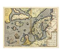 Map Ortelius 1601 North Europe Scandinavia British Isles Unframed Wall Art Print Poster Home Decor Premium