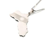 Map Pendant Necklace - Creative Polishing Kurdistan Map Pendant Necklaces Men Women Charm Clavicle Chain Kurdish Flag Map Jewelry Party Gift,White