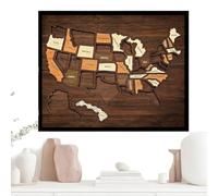 Map Puzzle - Wood 12.6x9.84x0.79in Commemorative National Board Wall Decor | Country Travel Map Puzzle | Wooden Geographic Display Art For Home Office Educational Travel Memories And Daily Decorative
