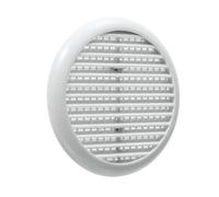 Map Louvre Air Vent Cover for Openings 80-152mm, Integral Flyscreen Mesh, for Bathroom, Kitchen, Shed, Garage, External & Internal Walls (1, White)