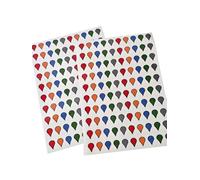 Map Stickers 100 Translucent Stickers, Light Grey, Green, Blue, Yellow, Red | Mark Where You've Travelled, Coloured Dot Let You See What's Underneath, Without Covering Map, Self Adhesive, Gift