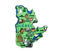 Map Style Quebec Canada Fridge Magnet Souvenir Gift 3D Magnetic Sticker Collection