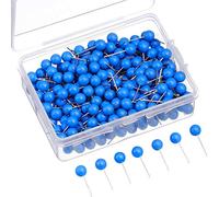 Map Tacks Push Pins Small Size 300 Packs (Blue, 1/5 Inch)