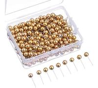 Map Tacks Push Pins Small Size 300 Packs (Gold, 1/5 Inch)
