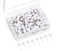 Map Tacks Push Pins Small Size 300 Packs (White, 1/5 Inch)