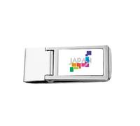 Map Tokyo Games Japan Art Deco Fashion Slim Money Clip Stainless Holder Pocket Wallet