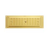 Map Aluminium Adjustable Air Vent for Openings 9" x 3" (229 x 76mm), Single Brick Hit & Miss Ventilation Metal Cover, Gold
