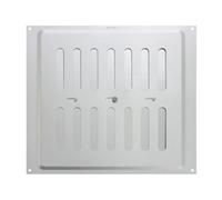 Map Vent Map Aluminium Adjustable Air Vent For Openings 9 X 9" (229mm X 229mm), Triple Brick Hit & Miss Ventilation Metal Cover, Silver