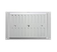Map Vent Map Aluminium Adjustable Air Vent For Openings 9X6" (229mm X 152mm), Double Brick Hit & Miss Ventilation Metal Cover, Silver