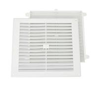 Map Vent Map White Louvre Vent 229 X 229mm (9"x9") With Detachable Flyscreen Plastic Air Vent Grille For Walls