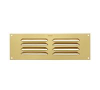 Map Vent Metal Louvre Air Vent Cover, Suitable For Venting Gas Appliances Internal External Wall, For Openings 9 X 3" (229 X 76mm), Gold