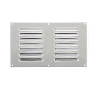 Map Vent Metal Louvre Air Vent Cover, Suitable For Venting Gas Appliances Internal External Wall, For Openings 9 X 6" (229 X 152mm), Chrome