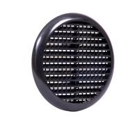 Map Vent Round Louvre Air Vent Cover - For Pipe & Tubes Openings 80-152mm, Flyscreen Included, Bathroom Shed Garage, Black