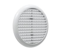 Map Vent Round Louvre Air Vent Cover - For Pipe & Tubes Openings 80-152mm, Flyscreen Included, Bathroom Shed Garage, White