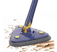 MAP Wall Cleaner-Mople Triangle Head, Adjustable Telescopic Handle, Omnidirectional Rotation Design, Wet Drying Use | A Convenient Cleaning Tool For An Ampl