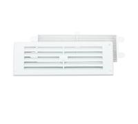 Map White Louvre Vent 9"x3" with Detachable Fly Screen Cover | 229 x 76mm HVAC Ventilation Prevents Dust & Insects Duct Cover Easy Installation