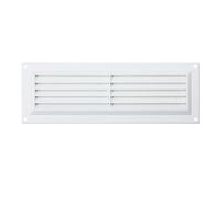 MAP Plastic Louvre Air Vent with Flyscreen, White, 9" x 3" (229mm x 76mm), Single Brick Cover