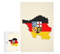 Map with Germany Flag Funny Wooden Picture Puzzle for Adults Vertical Challenge Intellectual Game Jigsaw Birthday Gifts