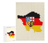 Map with Germany Flag Funny Wooden Picture Puzzle for Adults Vertical Challenge Intellectual Game Jigsaw Birthday Gifts