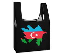 Map with National Flag Reusable Grocery Bags Shopping Large Capacity Washable Foldable Tote Bag Fits in Pocket