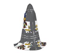 Map03 Louisiana State Flag Abstract Witch Costume Hoodie for Men Women