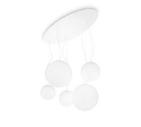 Ideal Lux Mapa Bianco - 5 Light Cluster Ceiling Pendant White, E27