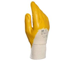 Mapa Pro TITAN 397 Heavy Duty Nitrile Work Gloves, Construction, Builder, Workman, Work Site, Automotive Parts Yellow Size 7 Small (1 Pair) Protective Safety Gloves