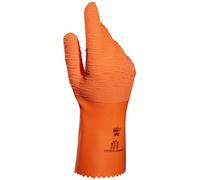 MAPA Professional HARPON 321 - Fish Handling Gloves in Latex, Liquid Proof Work Gloves, Orange, Size 8 Protective Gloves (1 Pair)