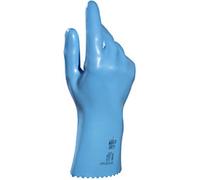 MAPA Professional JERSETTE 300 - Latex Chemical Gloves, Liquid Proof, Cleaning and Construction Gloves, Blue, Size 9 Protective Gloves (1 Pair)