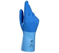 MAPA Professional JERSETTE 301 Latex Chemical Resistant Cleaning Gloves, Waterproof, Kitchen, Dishwashing, Floor, Household, Industrial, Plastering Washable/Reusable Blue Size 10 (XL)