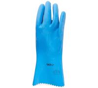 Mapa Professional JERSETTE 308 - Food Safe Gloves in Latex, Waterproof Gloves, Blue, Size 8 Protective Gloves (1 Pair)
