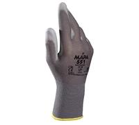 MAPA Professional Ultrane 551 PU Workman Gloves, Mechanics, Work Site, Builders, DIY, Construction, Grey Size10 (XL) (1 Pair) Lightweight Protective Safety Gloves