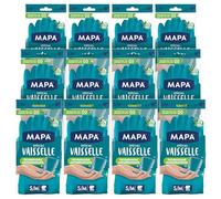 Mapa - Special Dishes - Non-slip household gloves mix Latex and Nitrile - Cotton interior - Express drying - 12 pairs - Size M/L