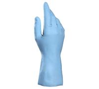 Mapa Vital 117 Chemical Handling Gloves Size 8 M blue | Cotton flock-lined interior absorbs perspiration for comfort, with a textured grip for secure holding in wet conditions.