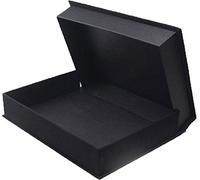 mapac A2 Archival Box - Black Canvas Classic Storage Box with 10 A2 Archival Sleeves - 50mm Deep - Acid-Free - Stackable - For Archiving and Preserving Documents