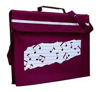 Mapac: Music Borsa Primo( Maroon) - Mapac Maroon Primo Music Book Carrier Musical Notes