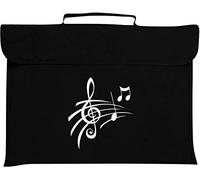 Mapac: Music Borsa - Treble Clef & Notes( Black) - Music Bag - Treble Clef & Notes (Black)