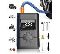 MAPASU Cordless Tyre Inflator 150 PSI, Portable Electric Air Pump with Auto Shut Off & LED Light, Digital Tyre Compressor for Car, Motorbike & Bicycle