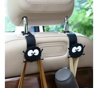 MaPctSy Car Seat Headrest Hook Soot Sprite Plush Auto Hooks for Purses and Bags, Cute Car Accessories, Universal Vehicle Storage Organizer, 2pcs (Sprite-feet)