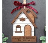 MAPDTWO New Home Ornament 2025 - First Home Ornaments 2025 - First Christmas in Our New Home 2025 - Housewarming Gifts New House for Couple - Wood Ornament 2025