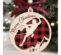 MAPDTWO Rock Climbing Ornament - Rock Climbing Gifts - Gifts for Climbers, Men - Climbers Ornaments for Christmas Tree - 2 Layered Wood Ornament 2025