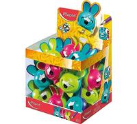 Maped - 1 x Pencil Sharpener,Ssharpener Box CROC Rabbit, for thin pens, with sharpener box - assorted colors (turquoise / purple green / pink), Pack of 1