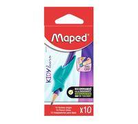 Maped - 10 removable finger guides - Finger guide made of soft material in blue - Writing learning tool for graphites.