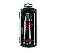 Maped 1947 No. 421 Technical Compass Set with Quick and Micrometric Adjustment 160 mm - 4 Pieces - Lead Case 2 mm - Pen/Pencil Adaptor - Nut